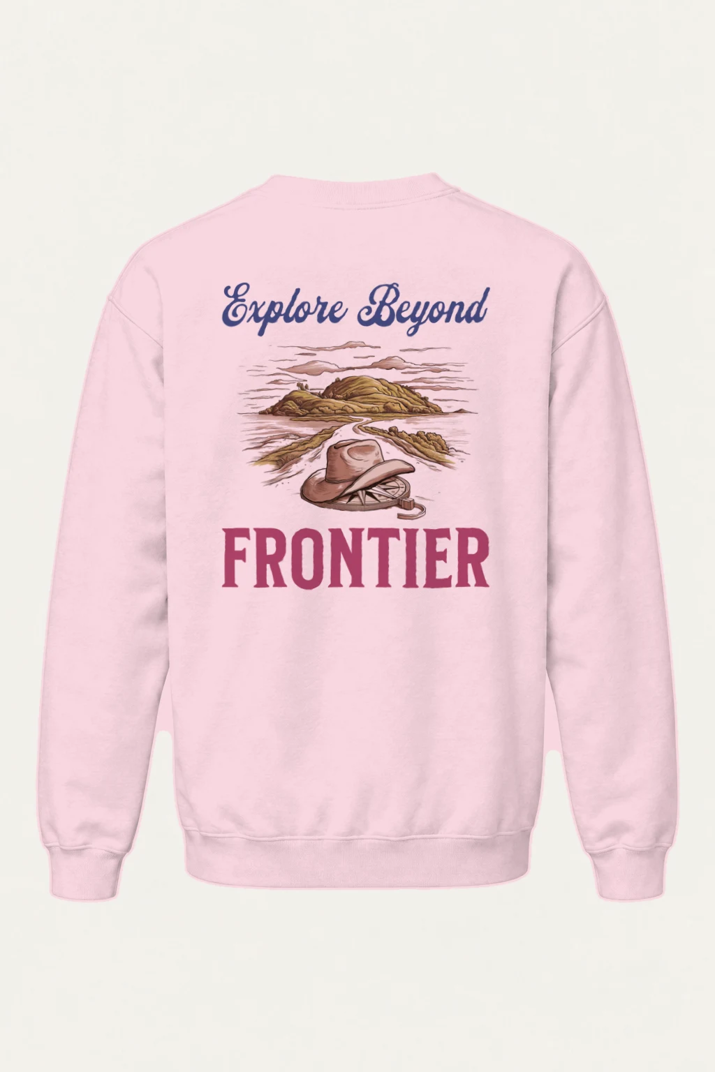"Explore Beyond Frontier" Heavy Blend Unisex Crewneck Sweatshirt | Gildan 18000
