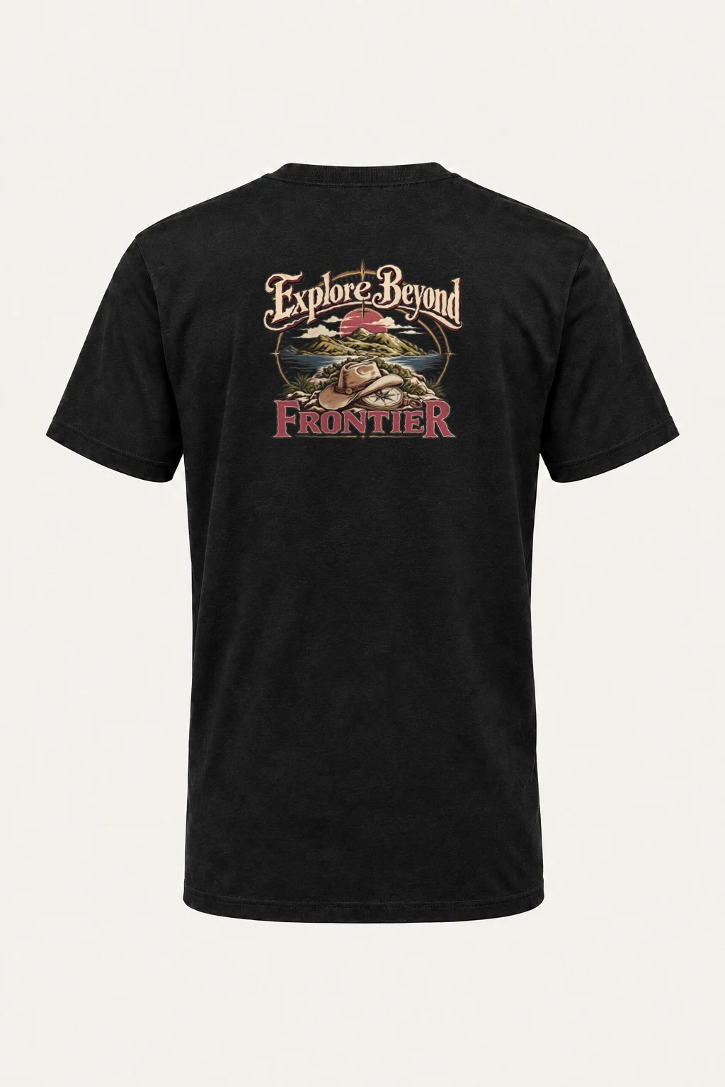 "Explore Beyond Frontier" Heavyweight Unisex Crewneck T-shirt | Gildan 5000
