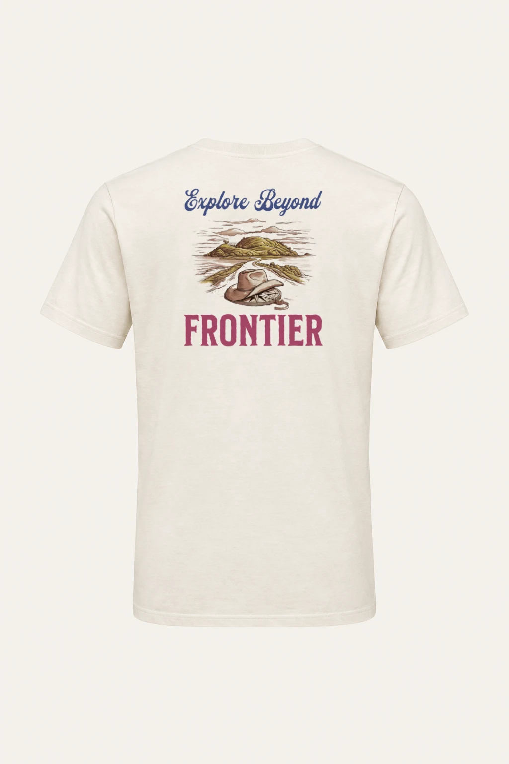 "Explore Beyond Frontier" Heavyweight Unisex Crewneck T-shirt | Gildan 5000