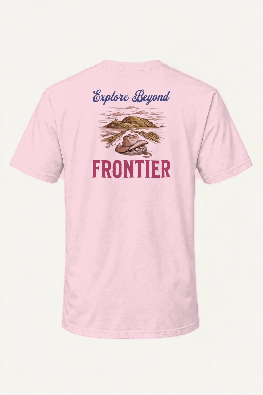 "Explore Beyond Frontier" Heavyweight Unisex Crewneck T-shirt | Gildan 5000