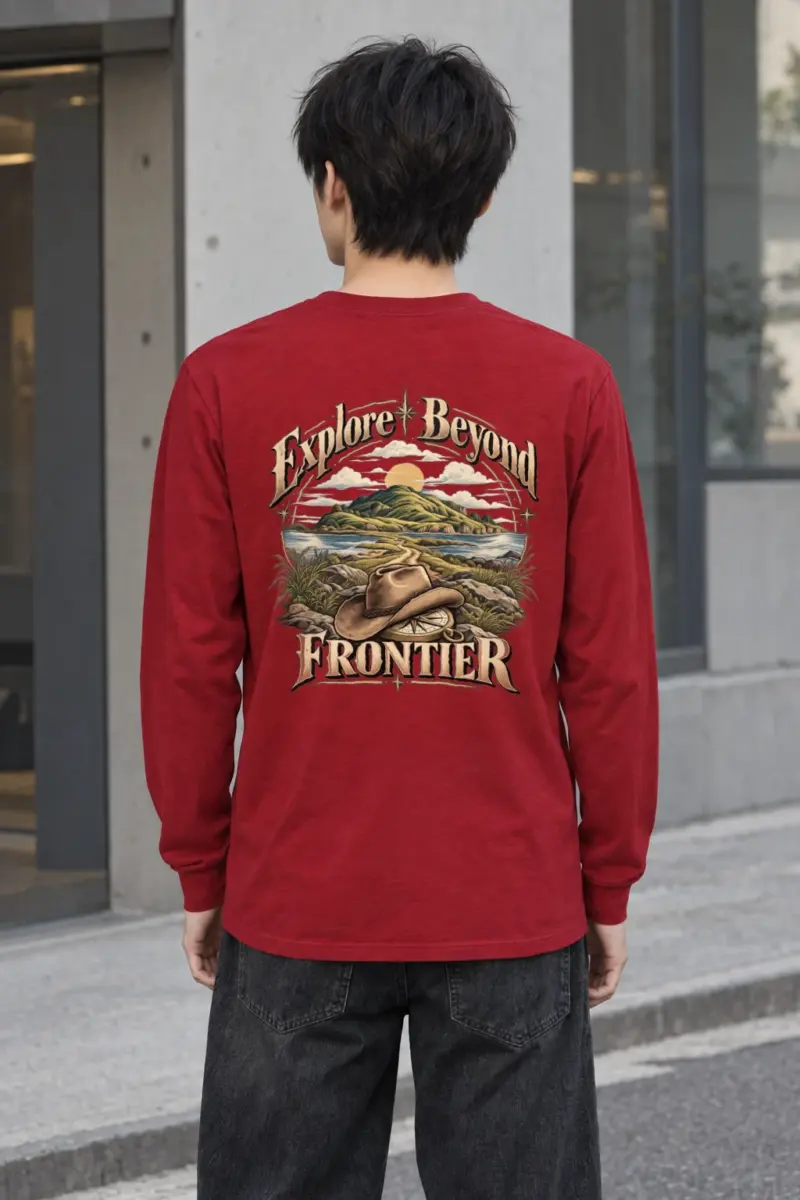 "Explore Beyond Frontier" Unisex Longsleeve T-shirt | Gildan 2400