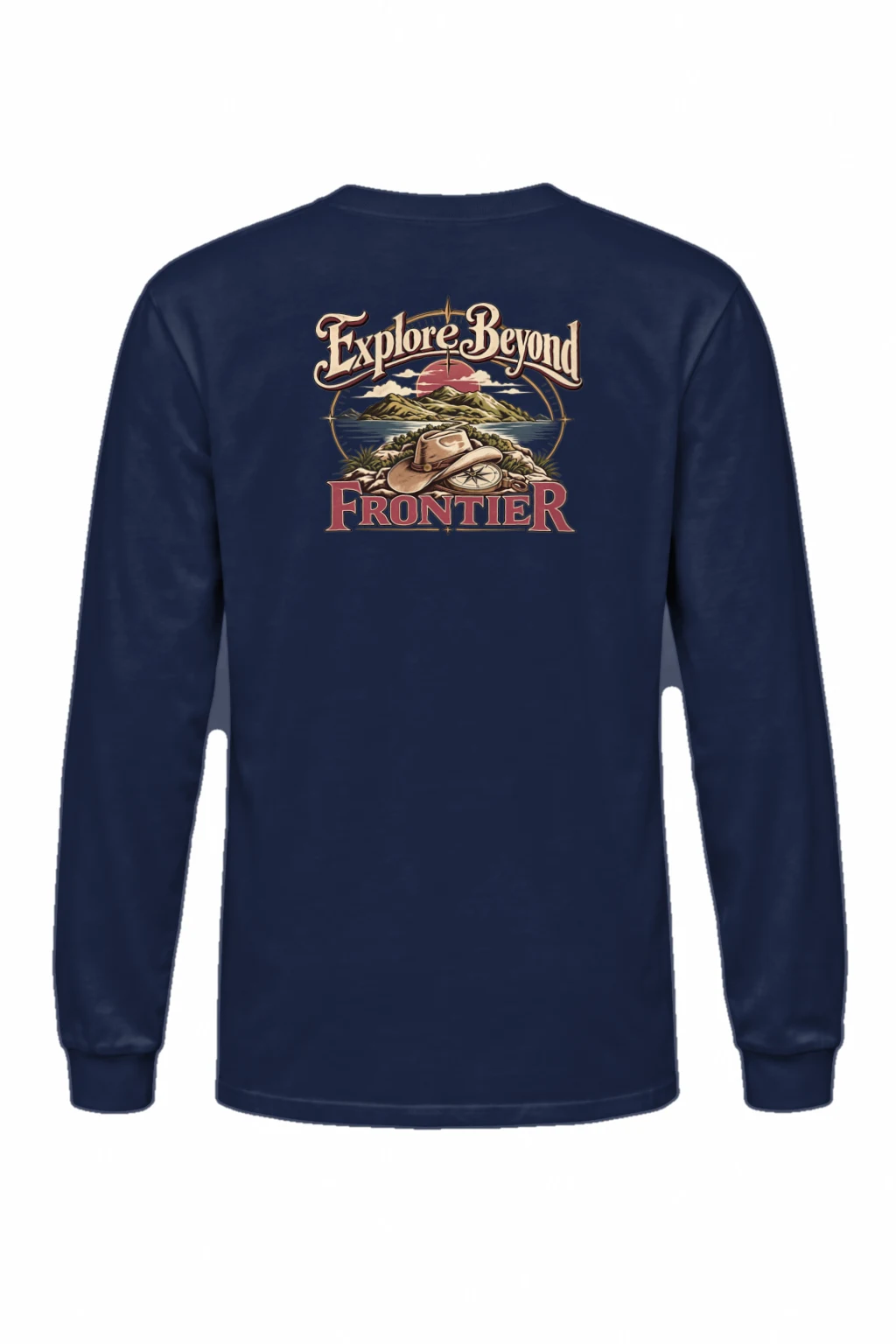 "Explore Beyond Frontier" Unisex Longsleeve T-shirt | Gildan 2400