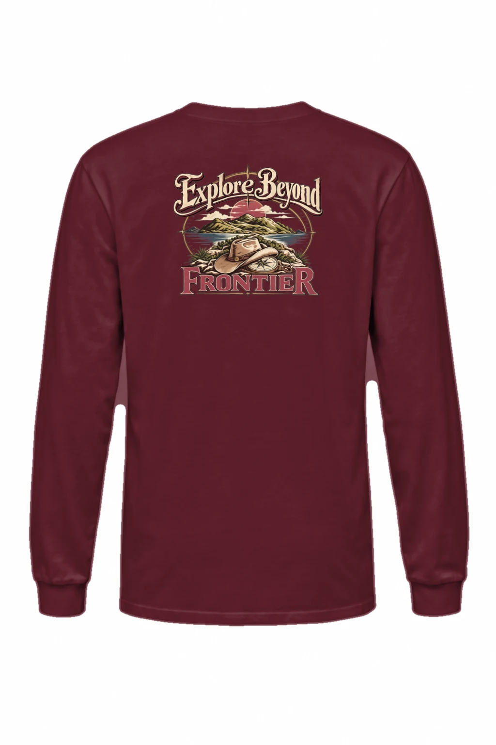 "Explore Beyond Frontier" Unisex Longsleeve T-shirt | Gildan 2400