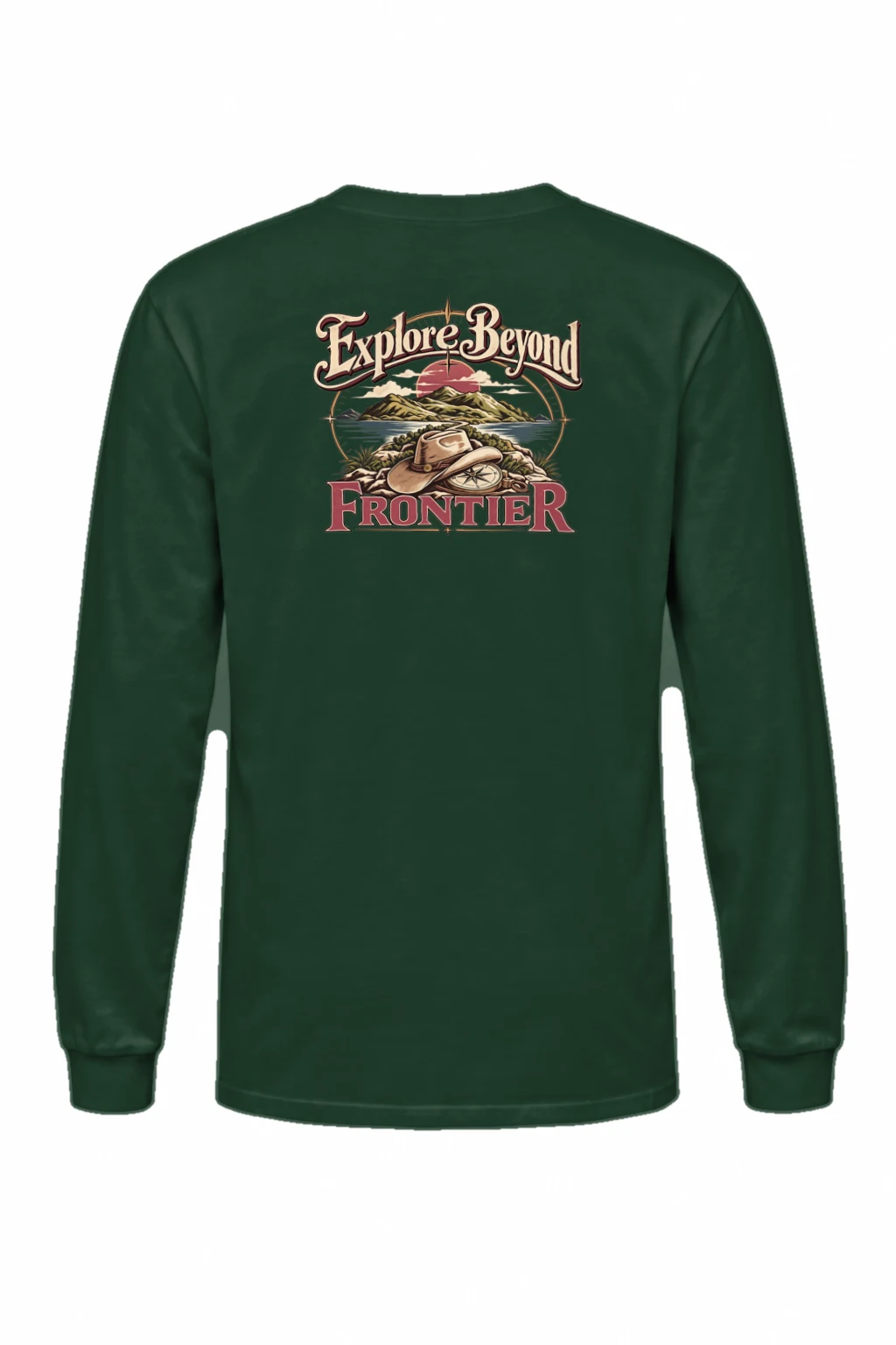 "Explore Beyond Frontier" Unisex Longsleeve T-shirt | Gildan 2400