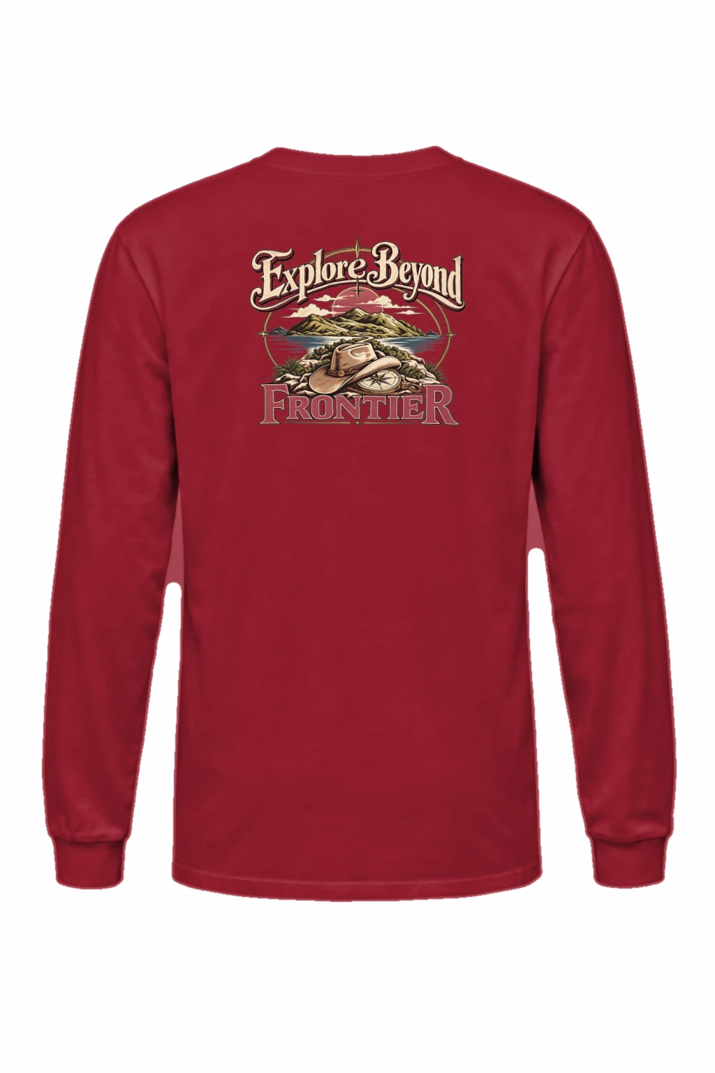 "Explore Beyond Frontier" Unisex Longsleeve T-shirt | Gildan 2400