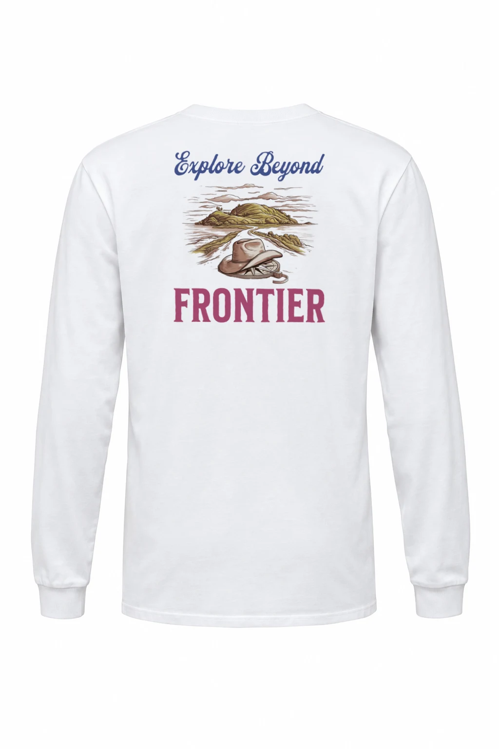 "Explore Beyond Frontier" Unisex Longsleeve T-shirt | Gildan 2400