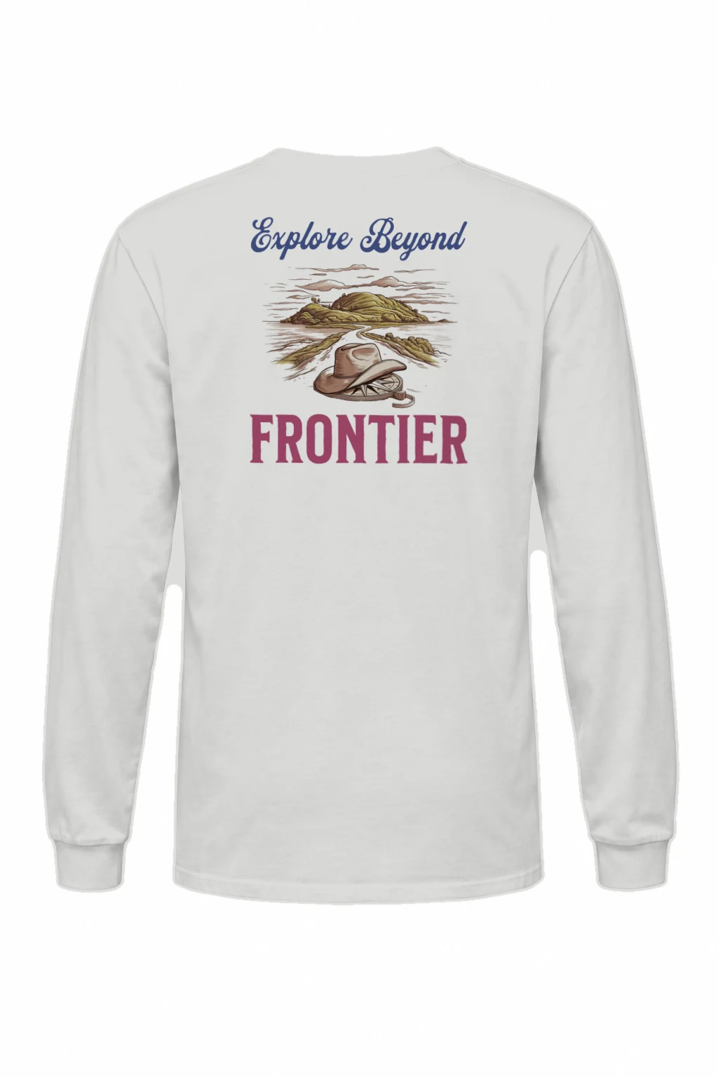 "Explore Beyond Frontier" Unisex Longsleeve T-shirt | Gildan 2400