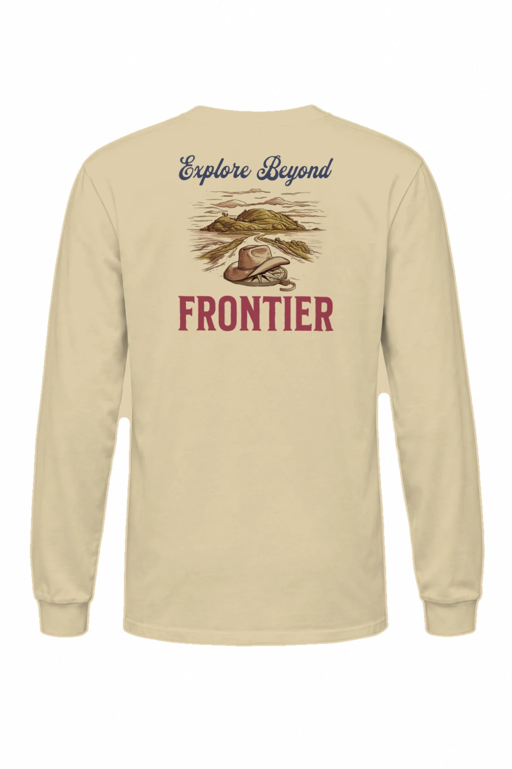 "Explore Beyond Frontier" Unisex Longsleeve T-shirt | Gildan 2400