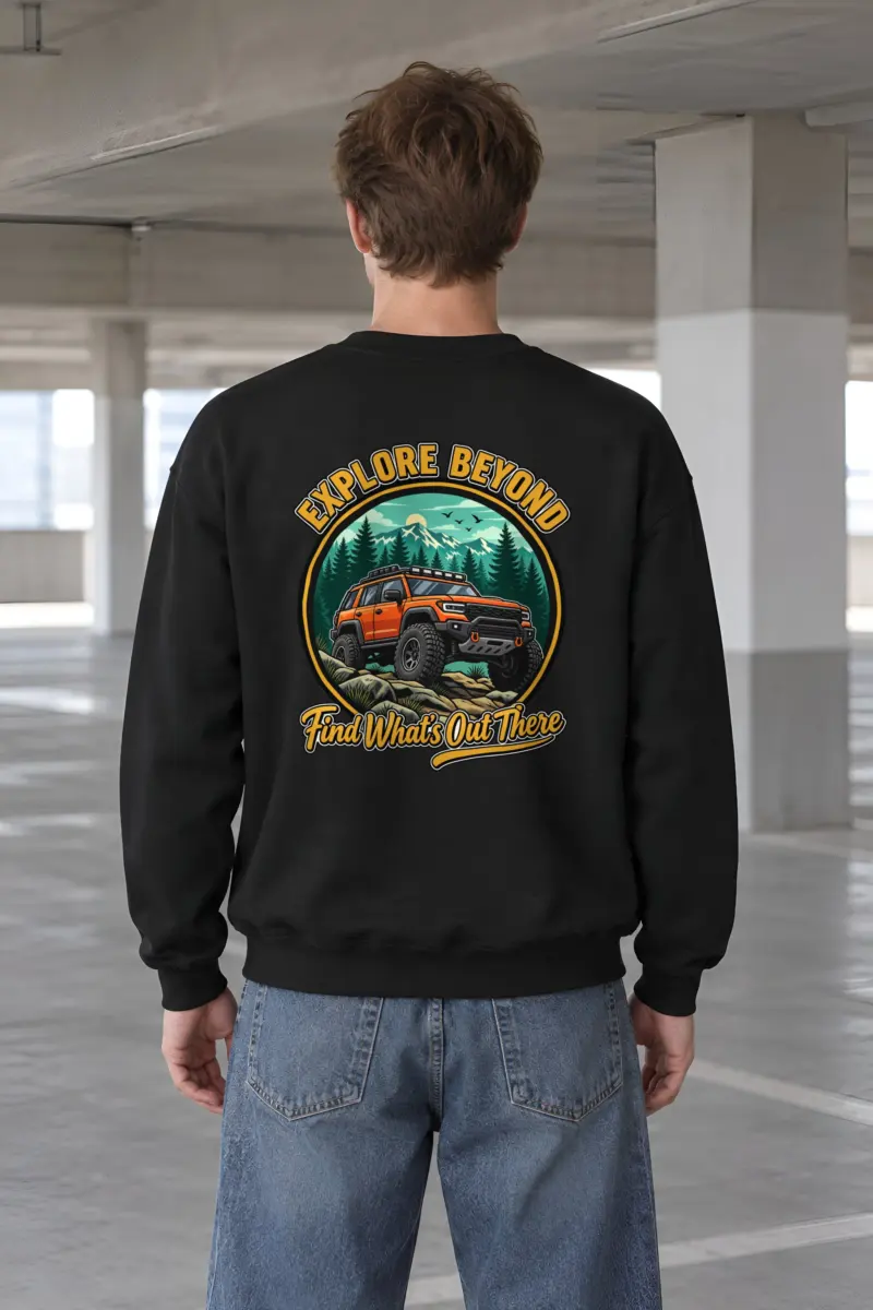 "Explore Beyond" Heavy Blend Unisex Crewneck Sweatshirt