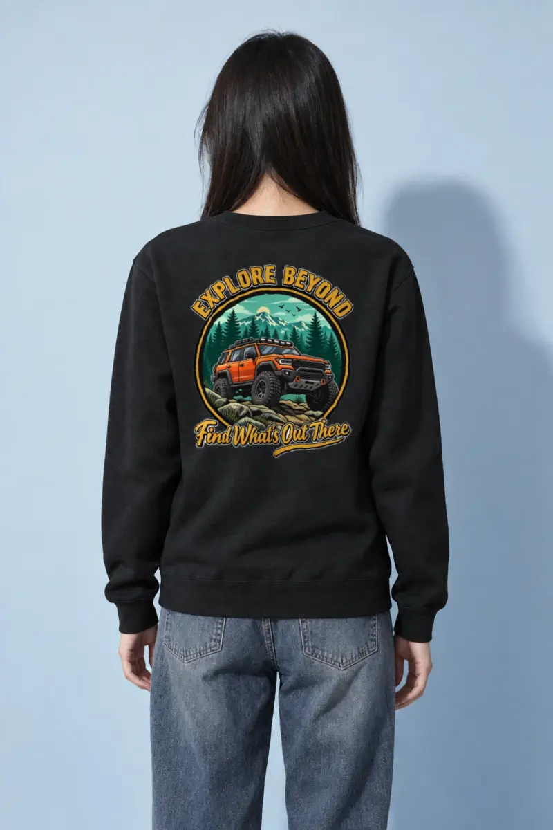 "Explore Beyond" Heavy Blend Unisex Crewneck Sweatshirt | Gildan 18000