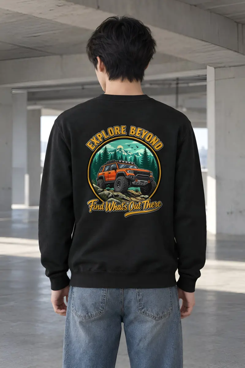 "Explore Beyond" Heavy Blend Unisex Crewneck Sweatshirt