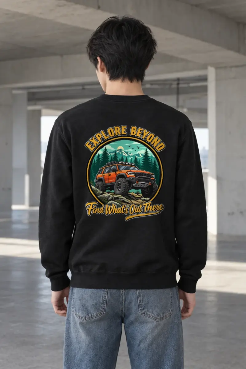 "Explore Beyond" Heavy Blend Unisex Crewneck Sweatshirt