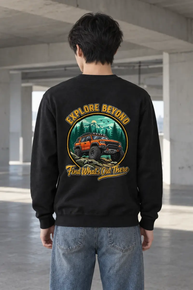 "Explore Beyond" Heavy Blend Unisex Crewneck Sweatshirt