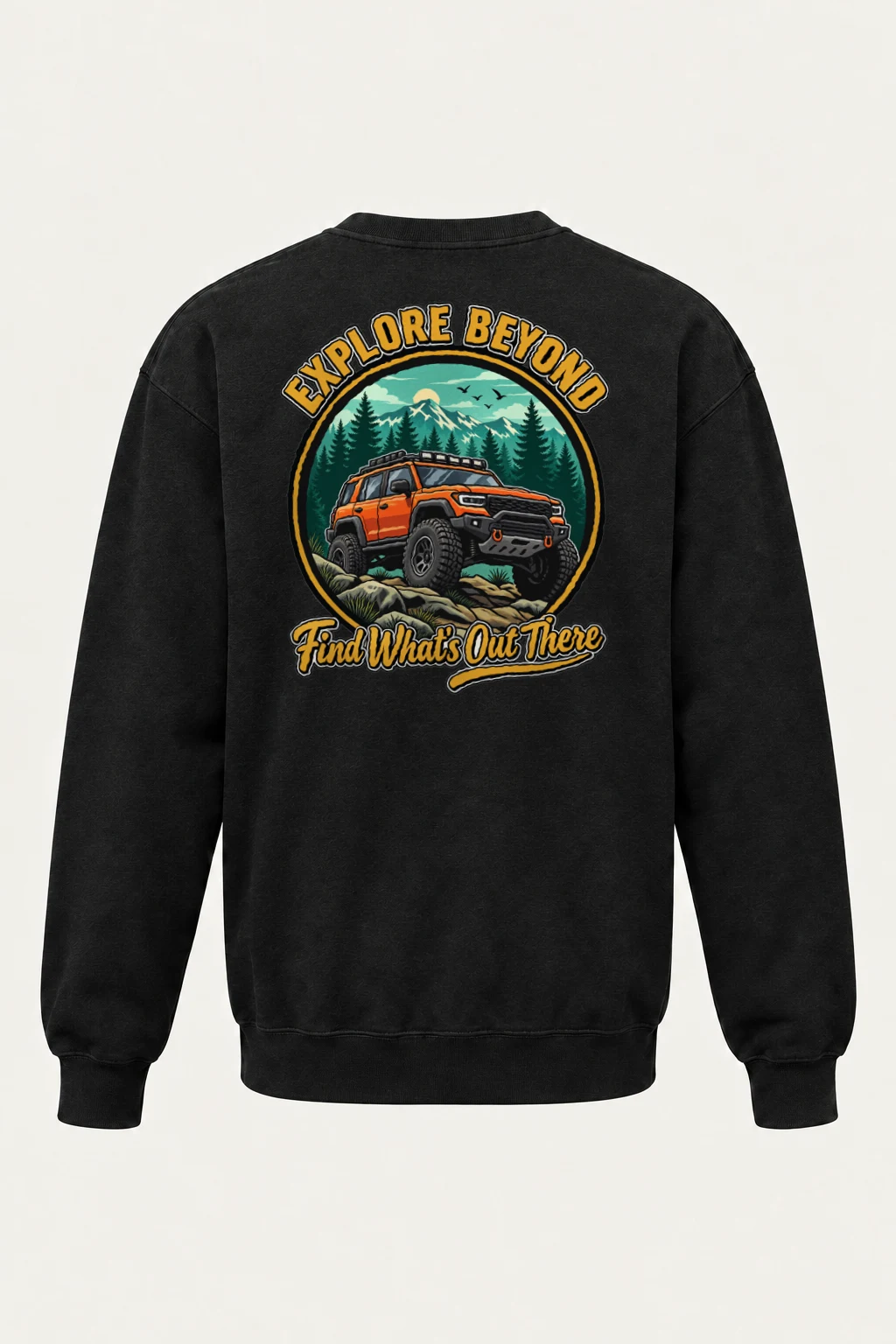 "Explore Beyond" Heavy Blend Unisex Crewneck Sweatshirt | Gildan 18000