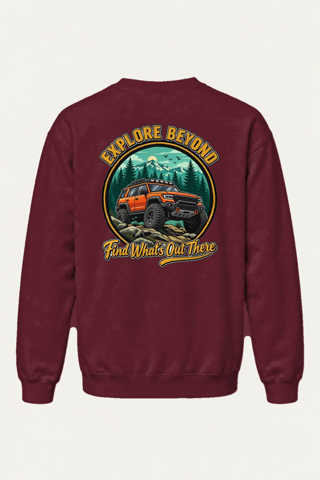"Explore Beyond" Heavy Blend Unisex Crewneck Sweatshirt | Gildan 18000