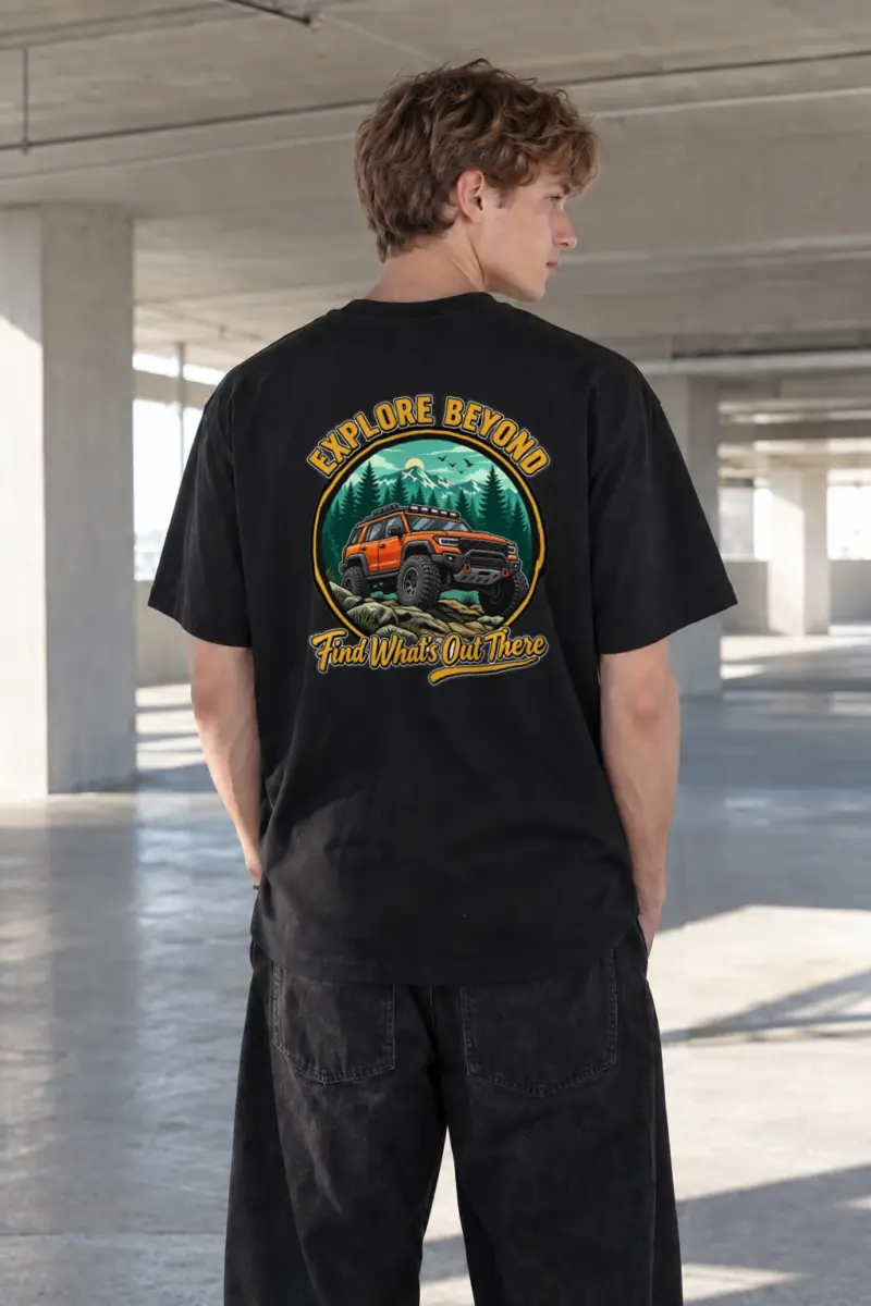 "Explore Beyond" Heavyweight Unisex Crewneck T-shirt | Gildan 5000