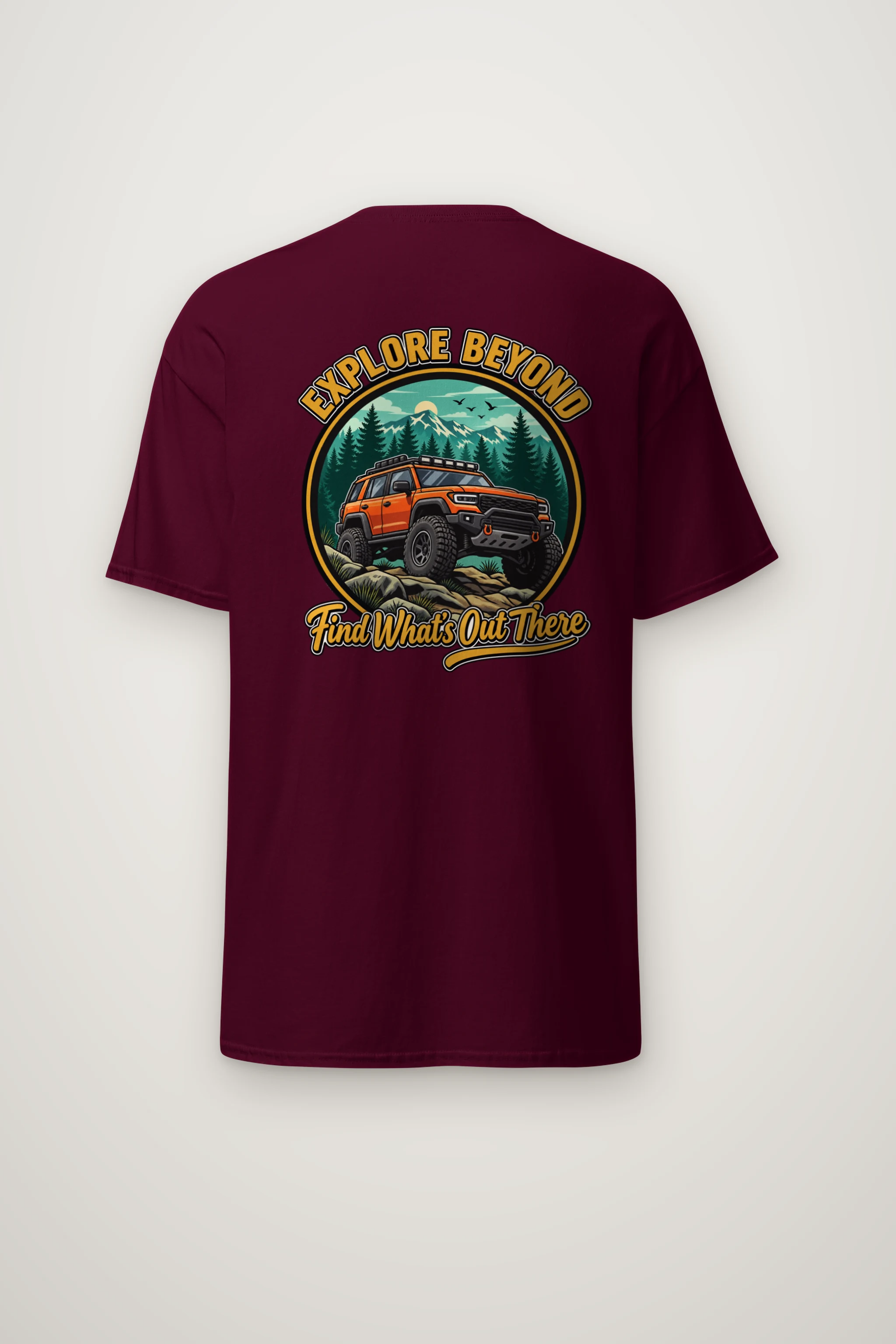 "Explore Beyond" Heavyweight Unisex Crewneck T-shirt