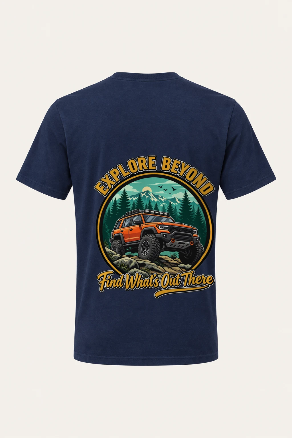 "Explore Beyond" Heavyweight Unisex Crewneck T-shirt | Gildan 5000