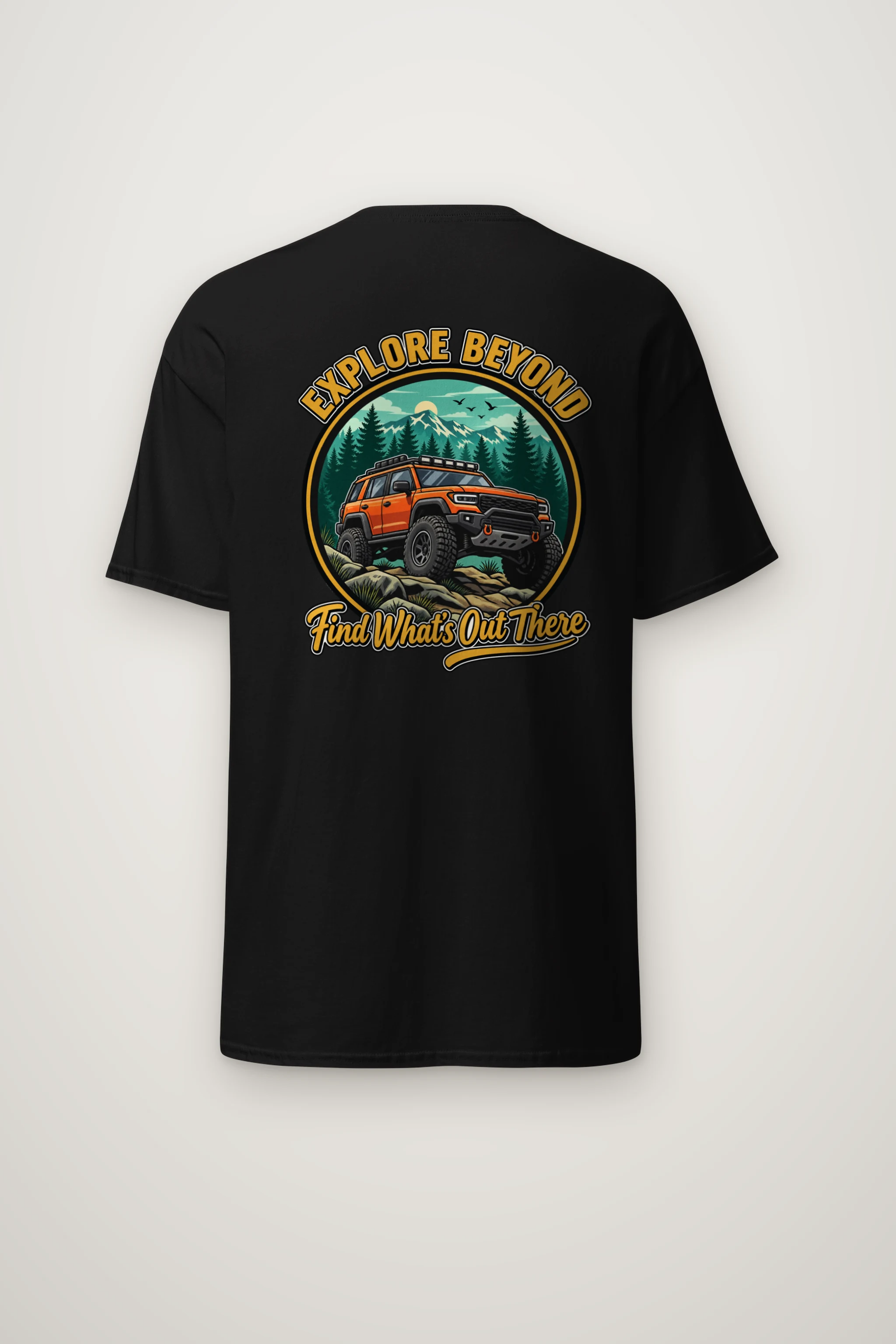 "Explore Beyond" Heavyweight Unisex Crewneck T-shirt