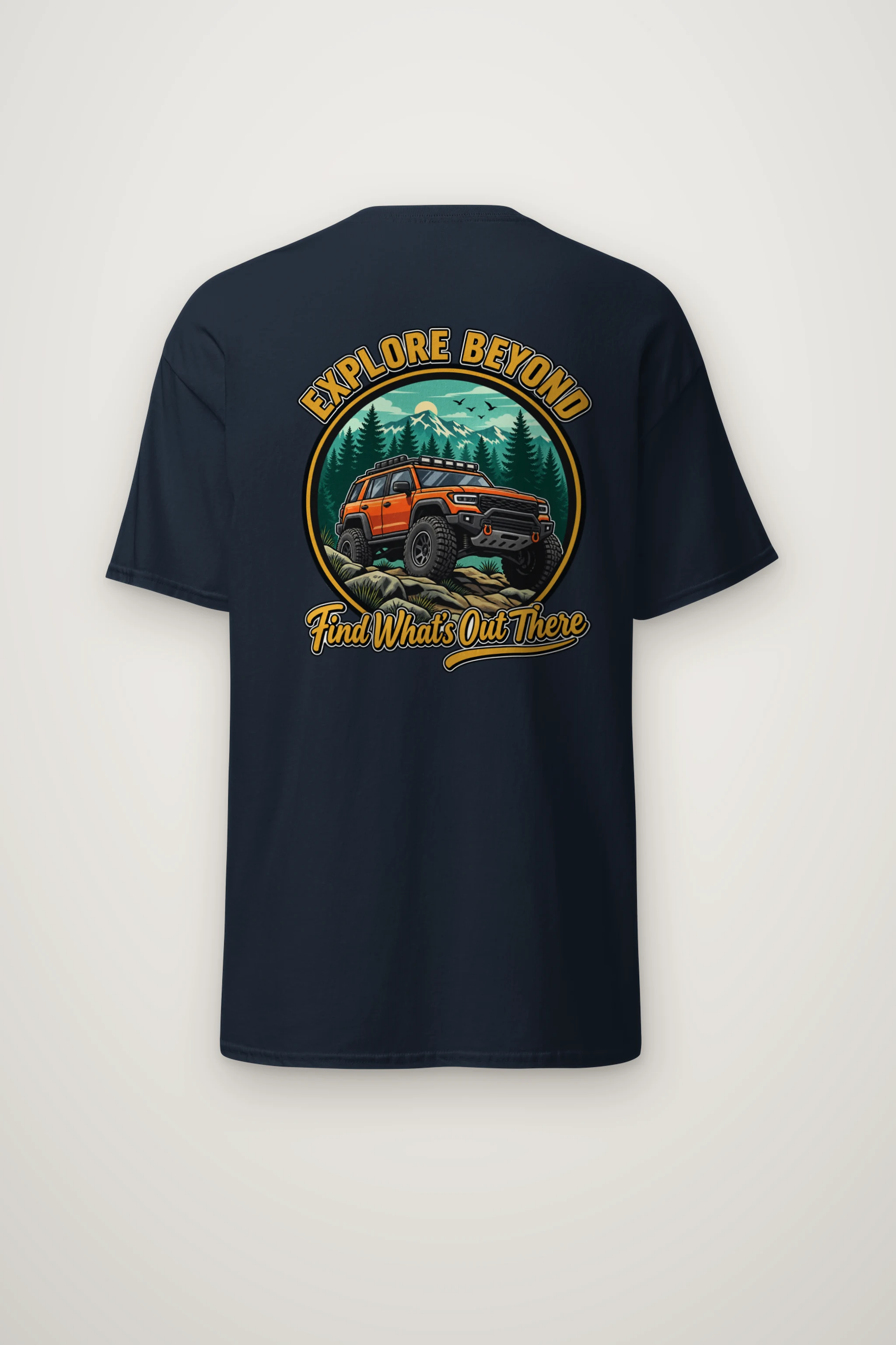 "Explore Beyond" Heavyweight Unisex Crewneck T-shirt