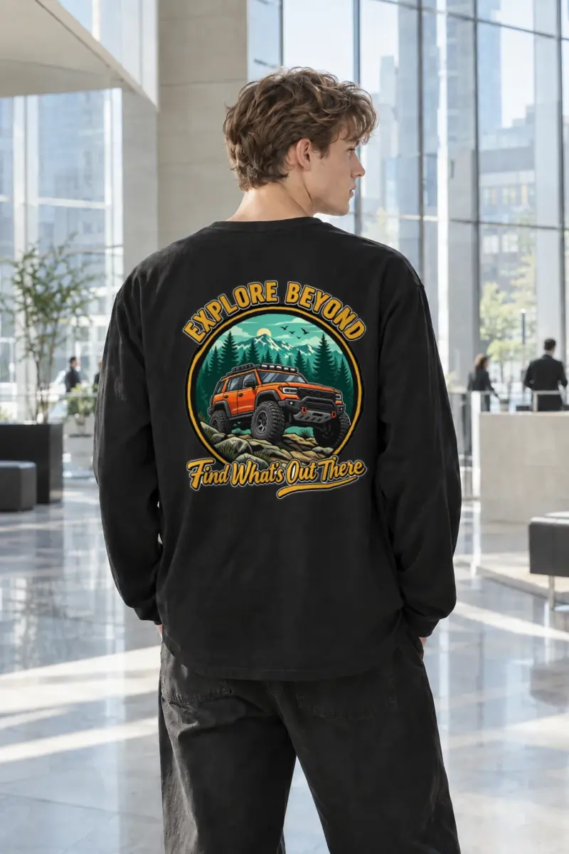 "Explore Beyond" Unisex Longsleeve T-shirt | Gildan 2400