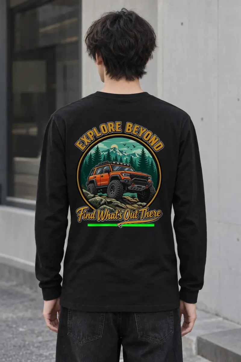 "Explore Beyond" Unisex Longsleeve T-shirt | Gildan 2400