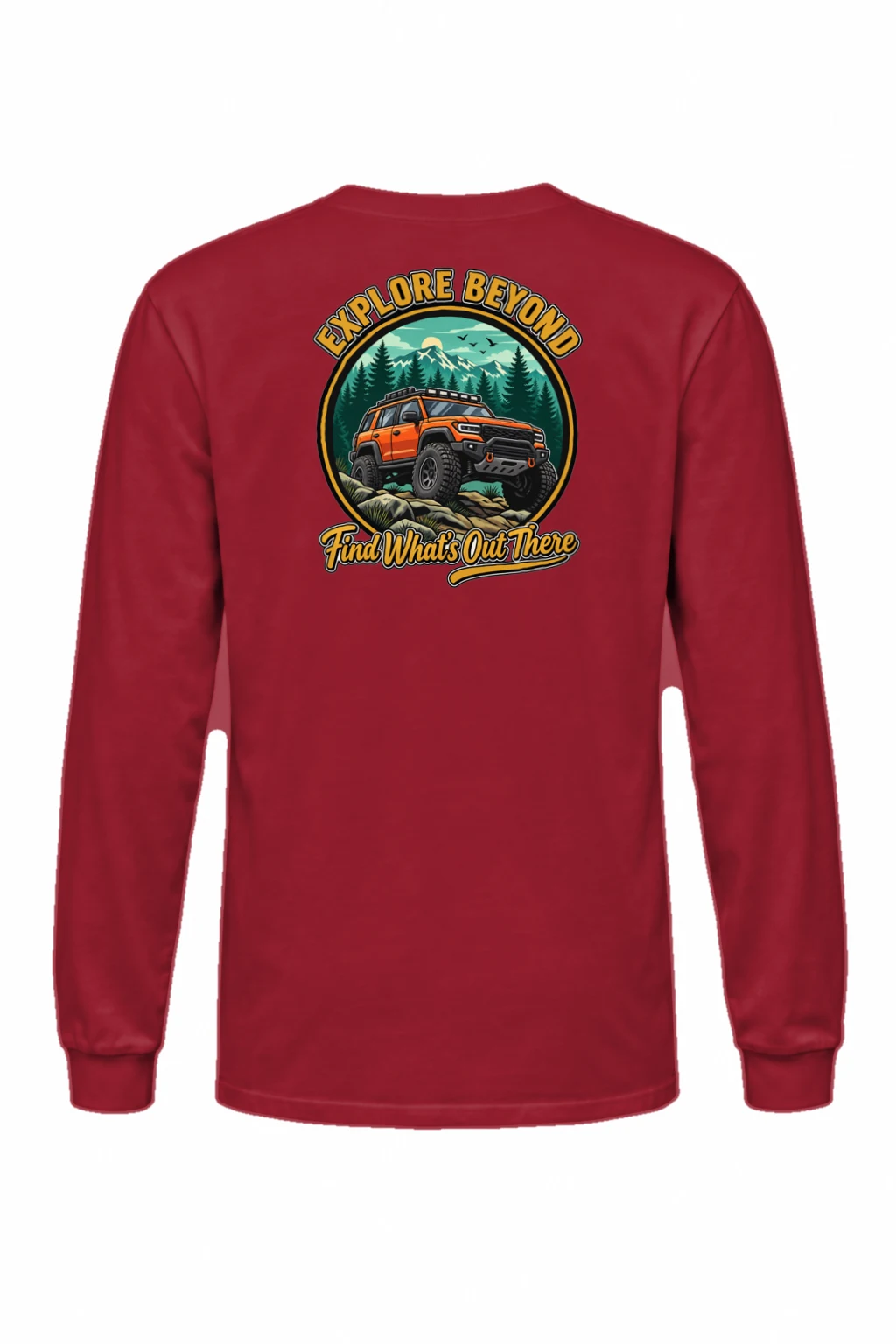 "Explore Beyond" Unisex Longsleeve T-shirt | Gildan 2400