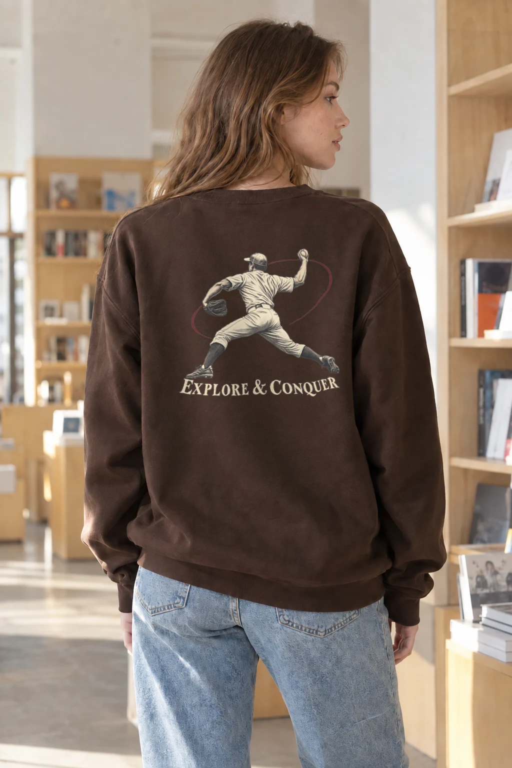 "Explore & Conquer" Heavy Blend Unisex Crewneck Sweatshirt | Gildan 18000