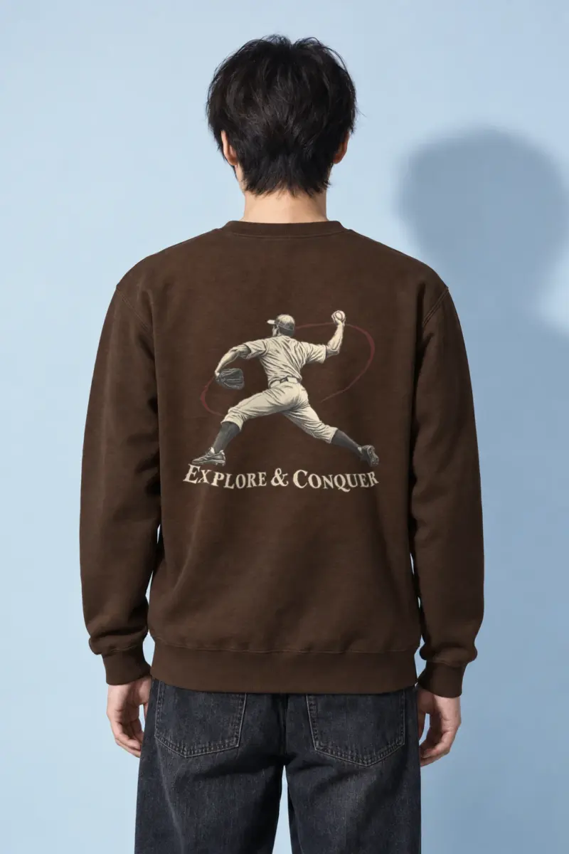 "Explore & Conquer" Heavy Blend Unisex Crewneck Sweatshirt | Gildan 18000