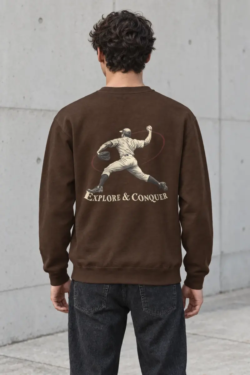 "Explore & Conquer" Heavy Blend Unisex Crewneck Sweatshirt | Gildan 18000