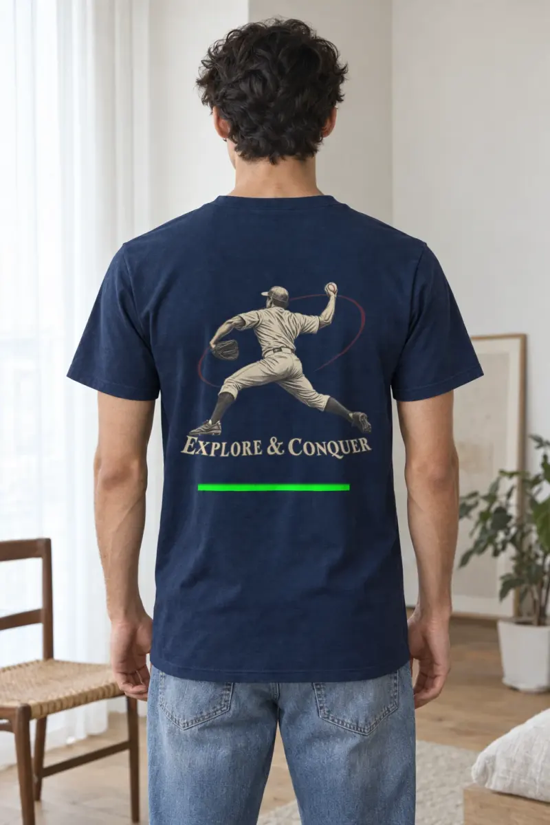 "Explore & Conquer" Heavyweight Unisex Crewneck T-shirt | Gildan 5000