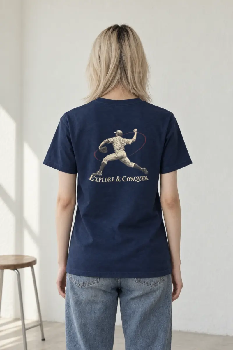 "Explore & Conquer" Heavyweight Unisex Crewneck T-shirt