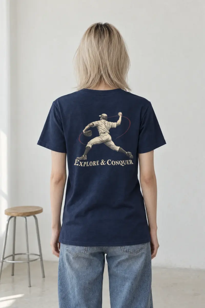 "Explore & Conquer" Heavyweight Unisex Crewneck T-shirt | Gildan 5000