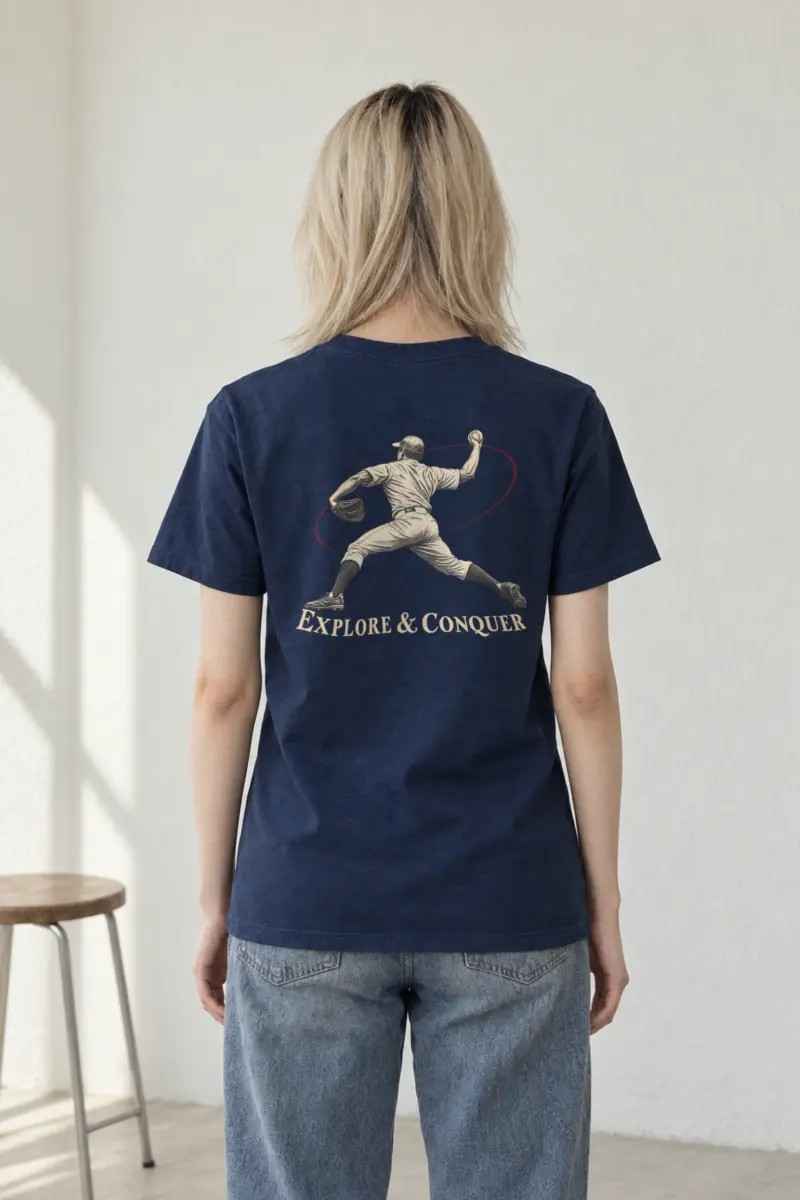 "Explore & Conquer" Heavyweight Unisex Crewneck T-shirt