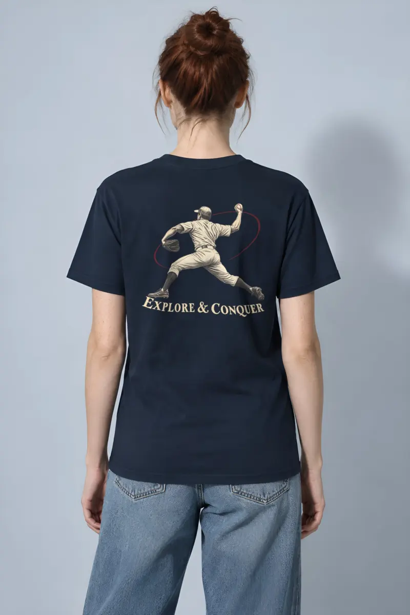 "Explore & Conquer" Heavyweight Unisex Crewneck T-shirt