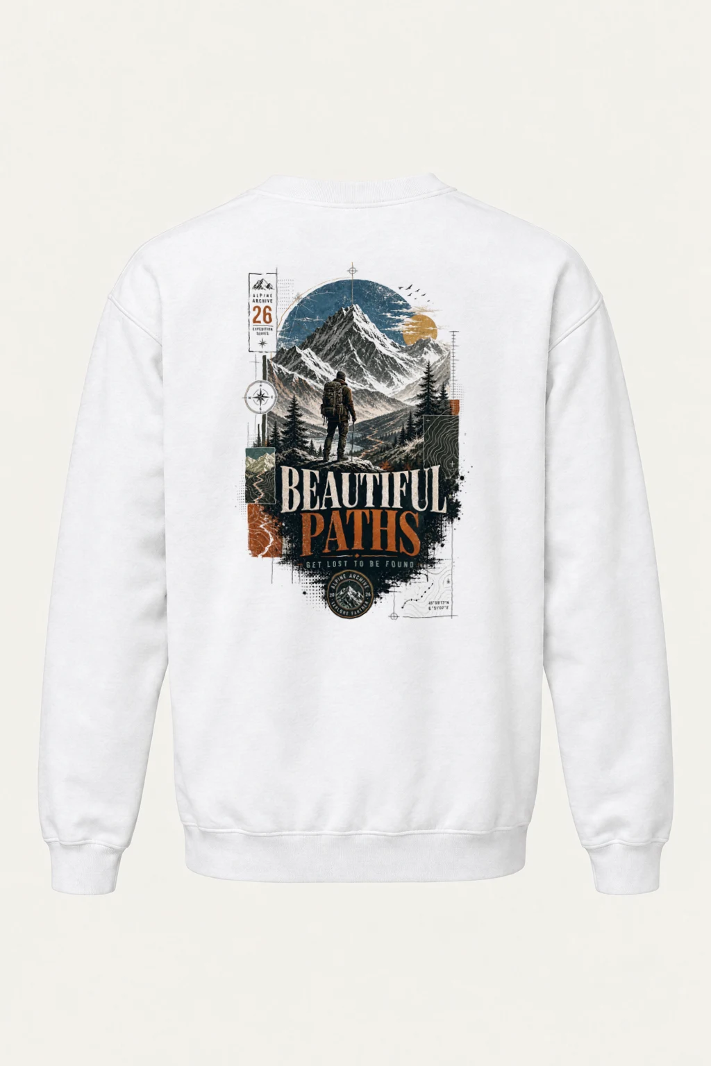 "Explore Further" Heavy Blend Unisex Crewneck Sweatshirt | Gildan 18000