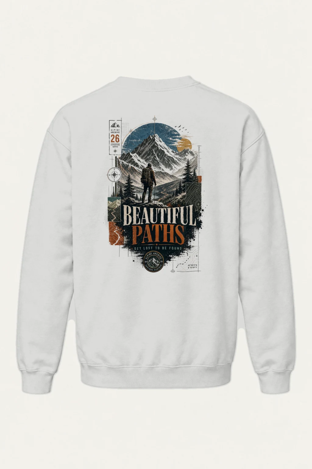 "Explore Further" Heavy Blend Unisex Crewneck Sweatshirt | Gildan 18000