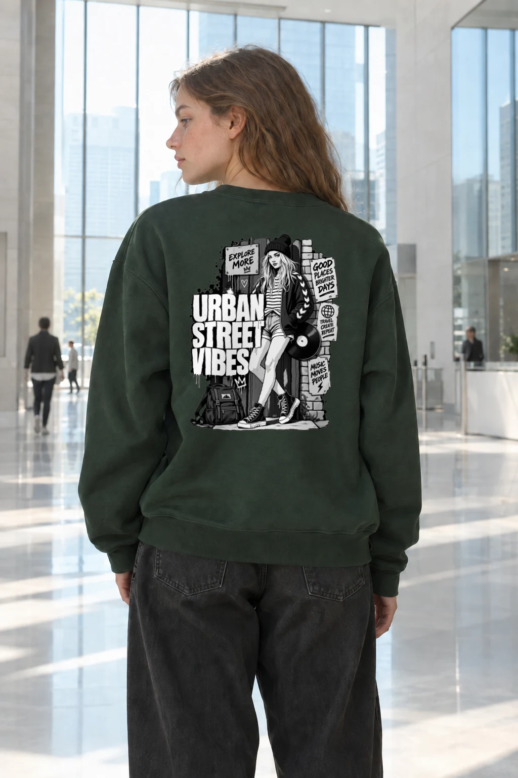 "Explore More" Heavy Blend Unisex Crewneck Sweatshirt | Gildan 18000
