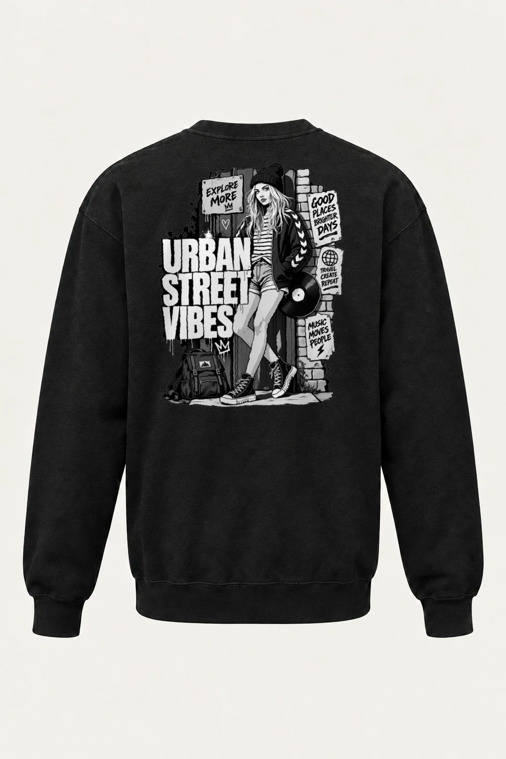"Explore More" Heavy Blend Unisex Crewneck Sweatshirt | Gildan 18000