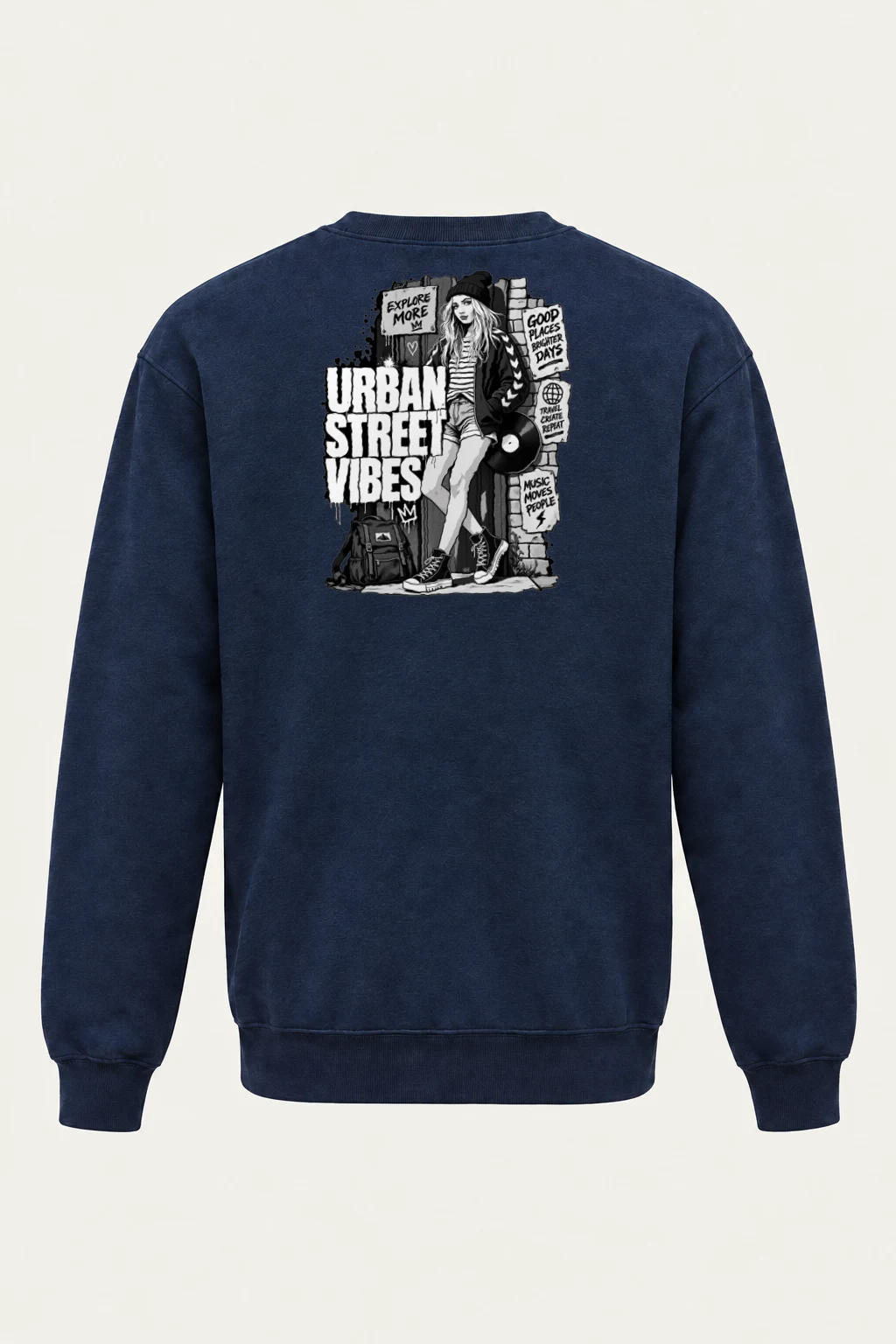 "Explore More" Heavy Blend Unisex Crewneck Sweatshirt | Gildan 18000