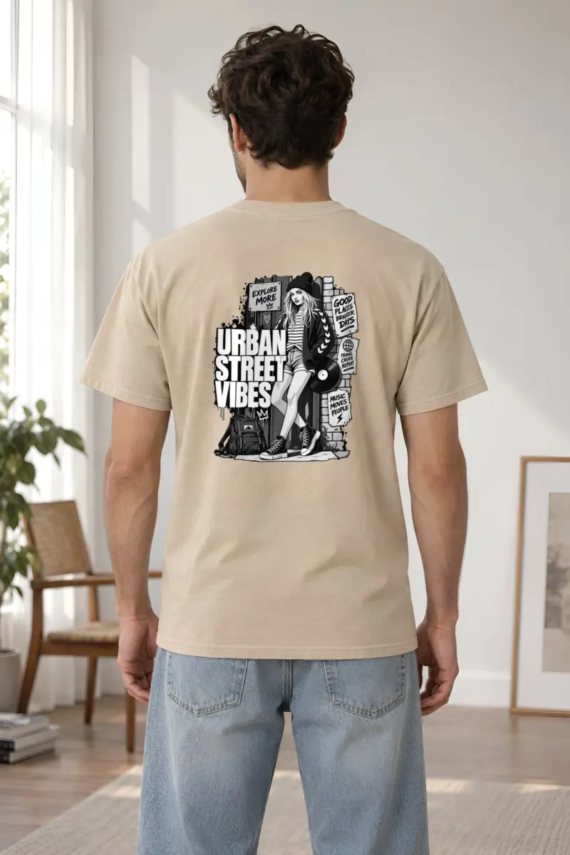 "Explore More" Heavyweight Unisex Crewneck T-shirt