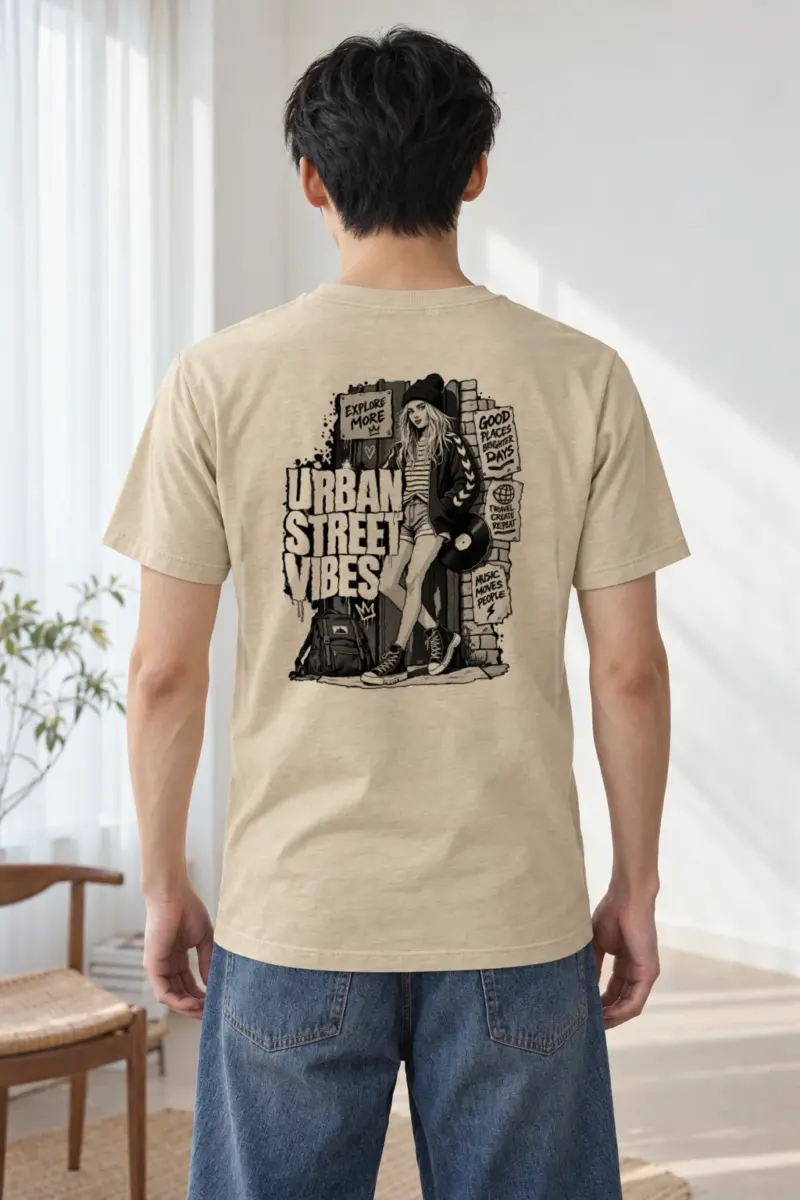 "Explore More" Heavyweight Unisex Crewneck T-shirt