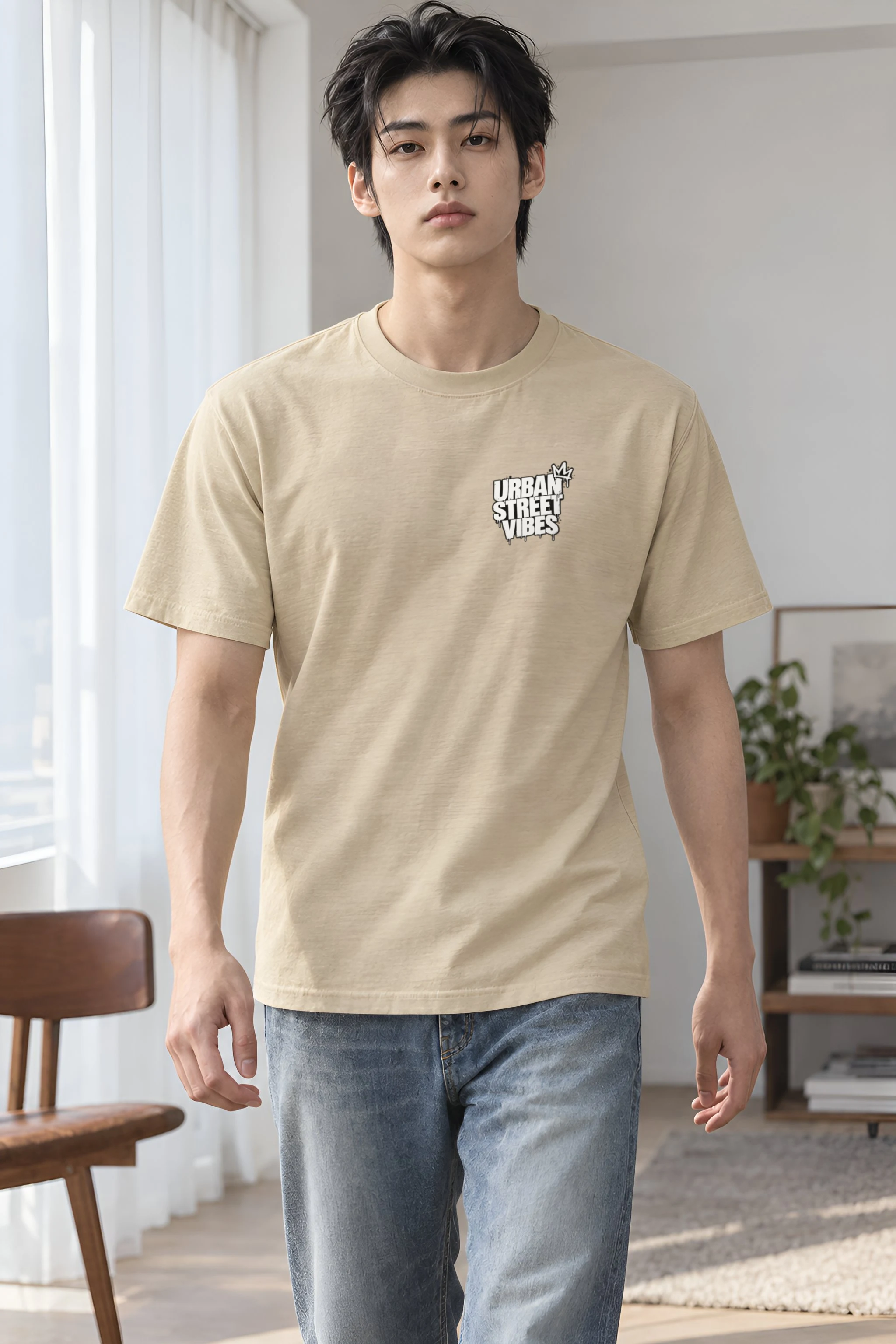 "Explore More" Heavyweight Unisex Crewneck T-shirt