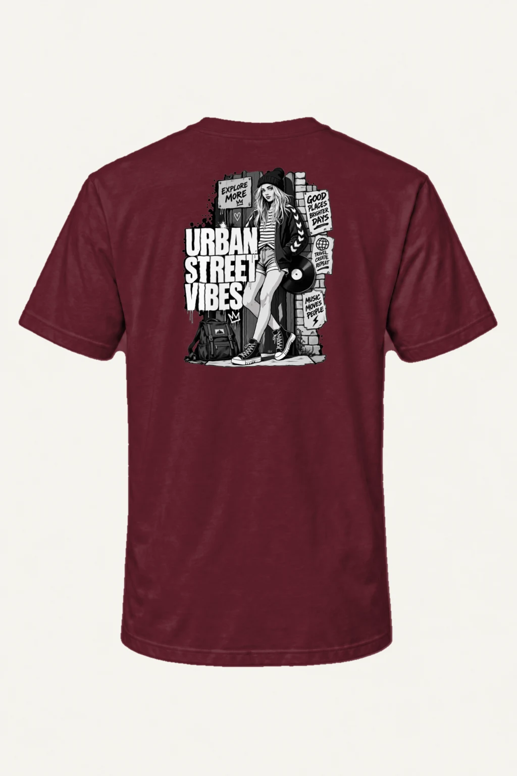 "Explore More" Heavyweight Unisex Crewneck T-shirt | Gildan 5000