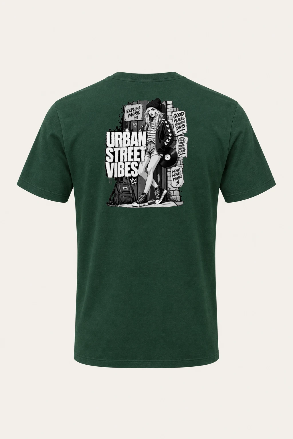 "Explore More" Heavyweight Unisex Crewneck T-shirt | Gildan 5000