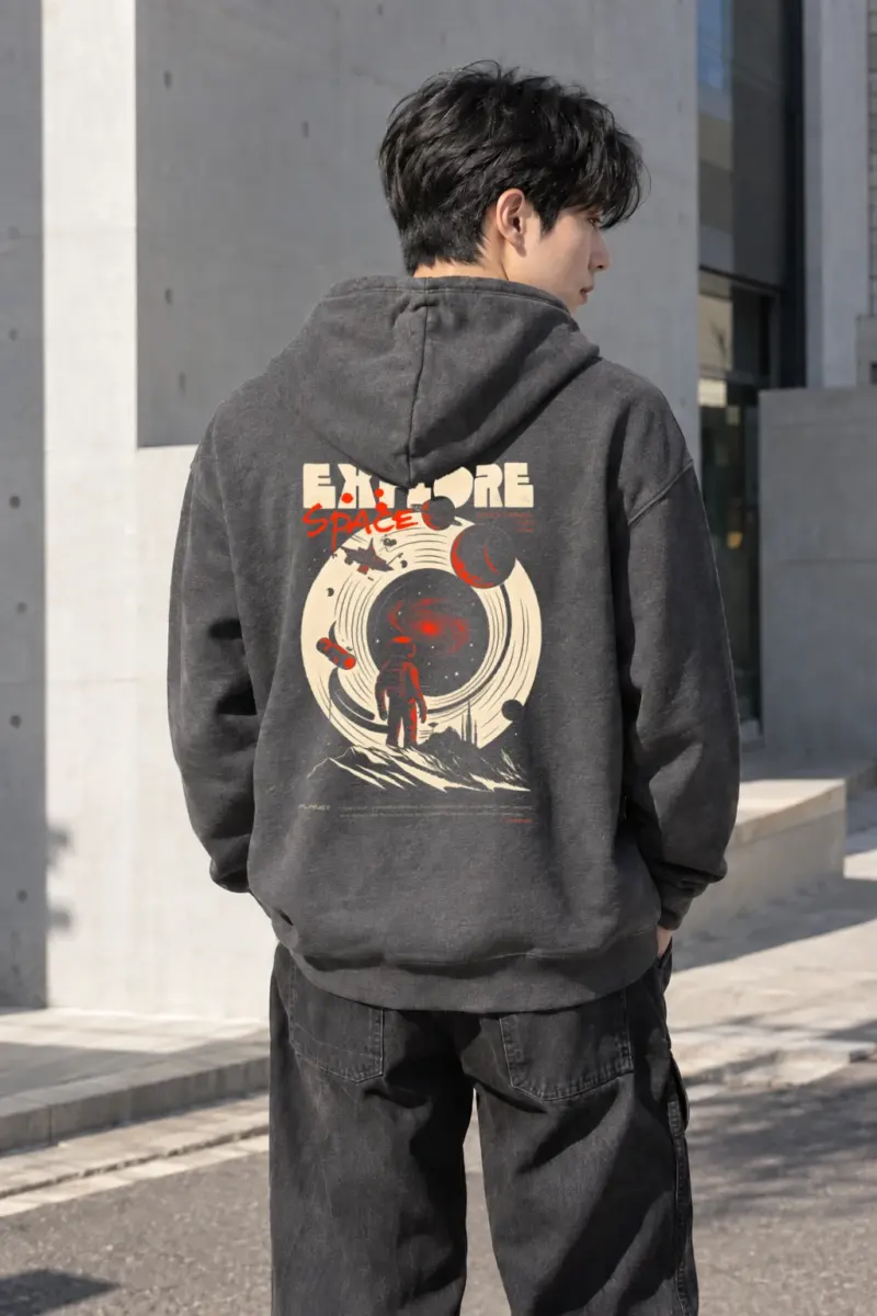 "Explore Space" Heavy Blend Unisex Pullover Hoodie | Gildan 18500