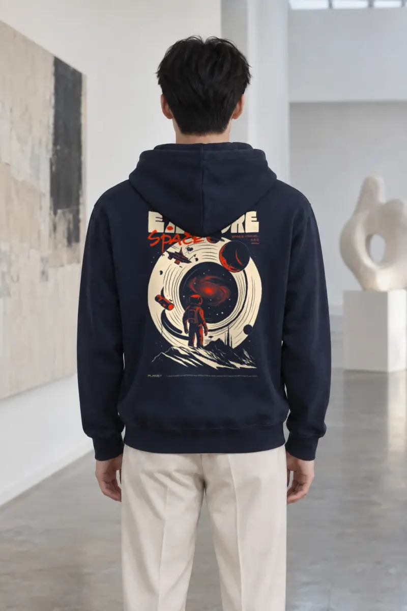 "Explore Space" Heavy Blend Unisex Pullover Hoodie | Gildan 18500