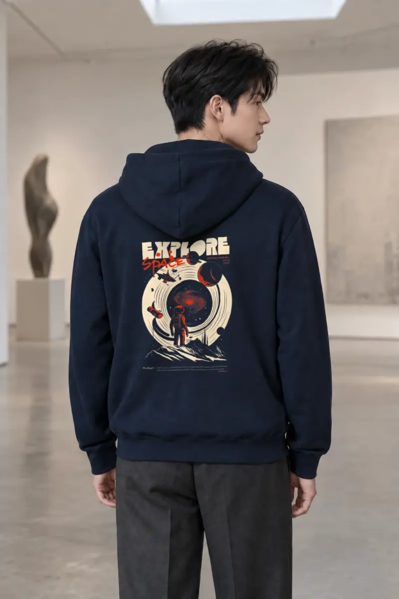 "Explore Space" Heavy Blend Unisex Pullover Hoodie | Gildan 18500