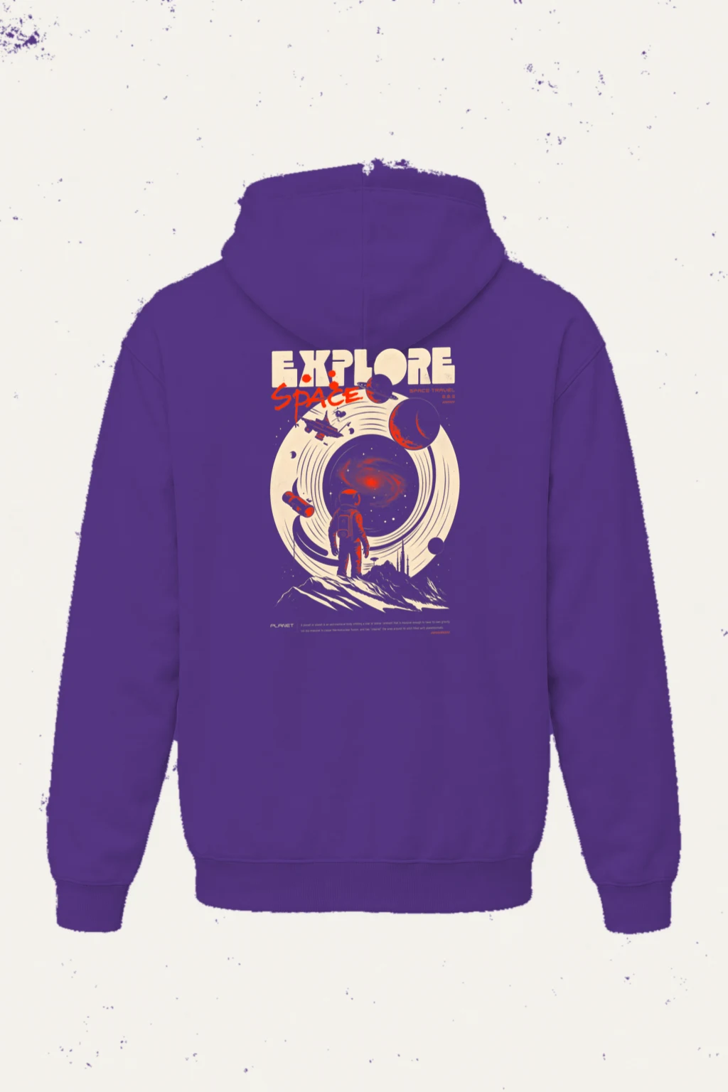 "Explore Space" Heavy Blend Unisex Pullover Hoodie | Gildan 18500