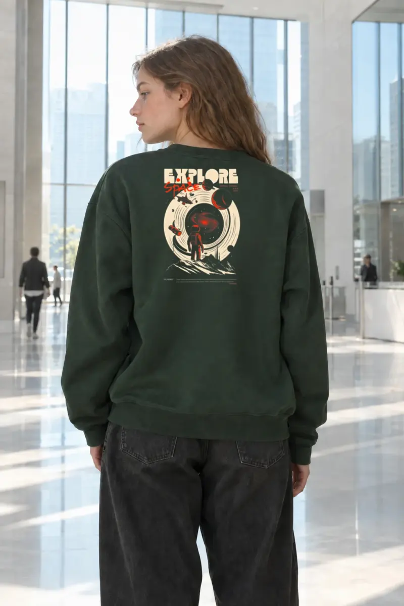 "Explore Space Travel" Heavy Blend Unisex Crewneck Sweatshirt | Gildan 18000